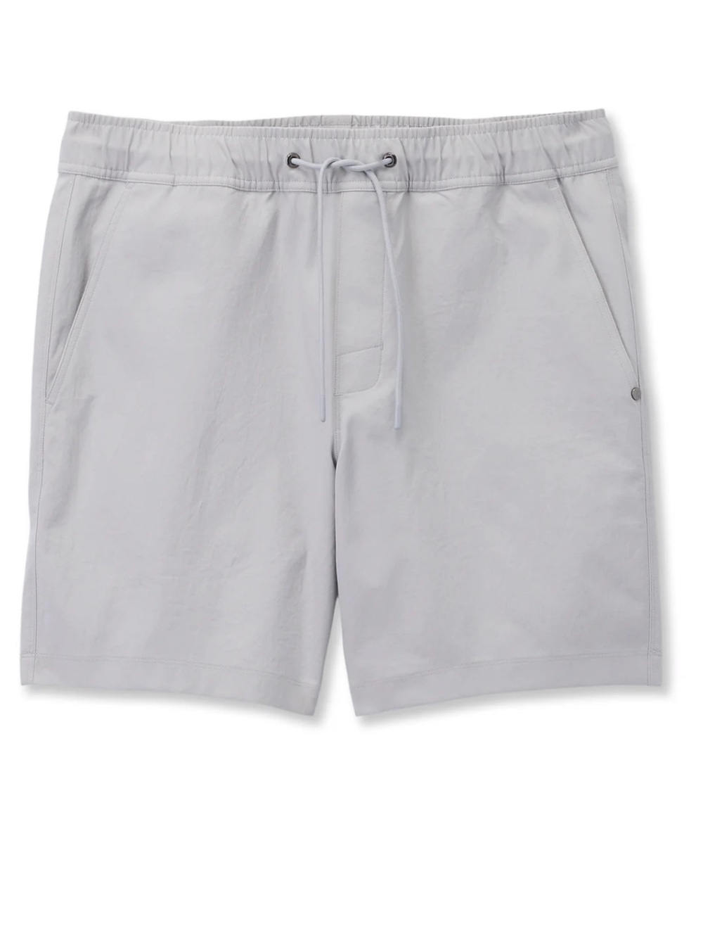 Vuori Men’s Cascade Crinkle Elastic Waist Short 8" color Fog size XL